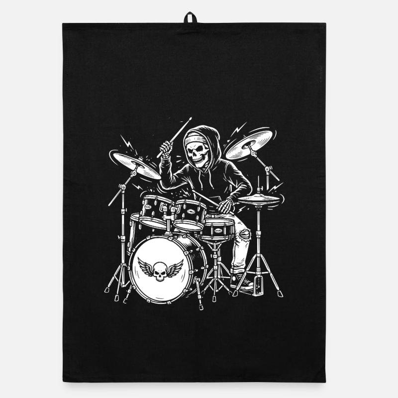 Squelette du batteur sinistre Torchon bio