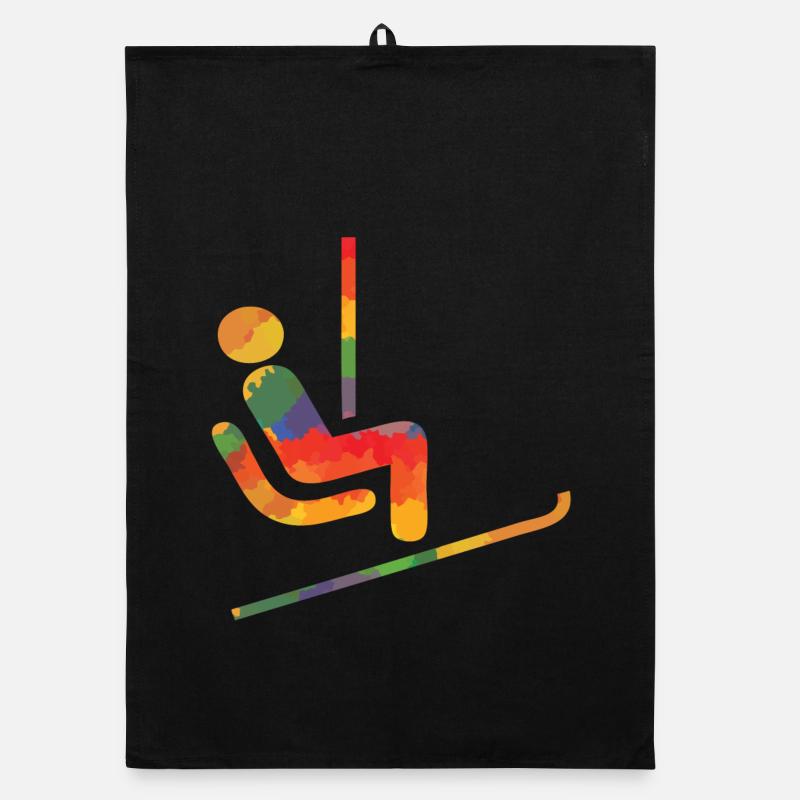 Colored ski runner long sleeve shirts Organic dish towel
