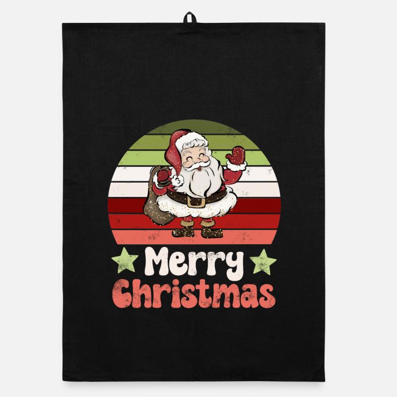Weihnachtsmann Nikolaus Vintage Nostalgisch Organic Geschirrtuch