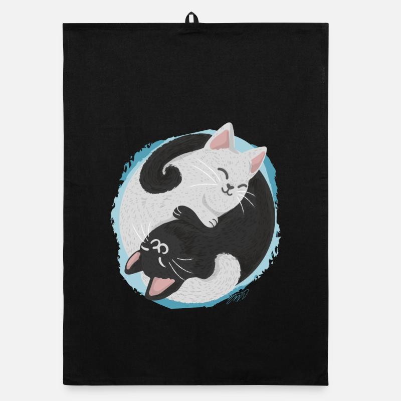 Jing Jang Cats Organic dish towel