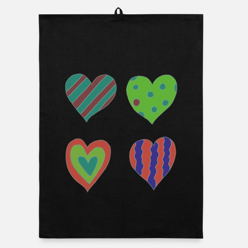 herzen variation Organic Geschirrtuch