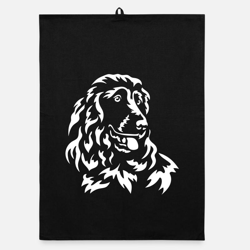 Cocker Spaniel Head "Black Edition" Organic dish towel