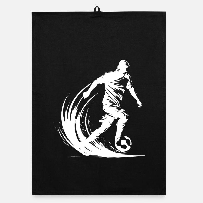 Soccer Player Graphic Organic dish towel
