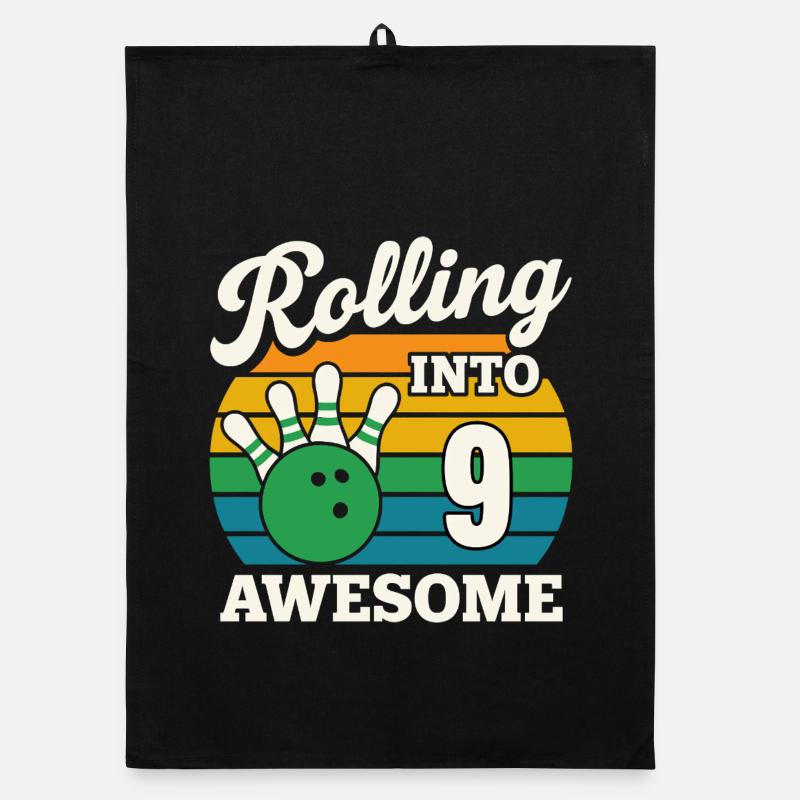 Rolling Into 9 Awesome Bowling Design Organic dish towel