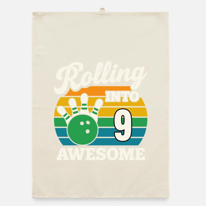 Rolling Into 9 Awesome Bowling Design Organic dish towel