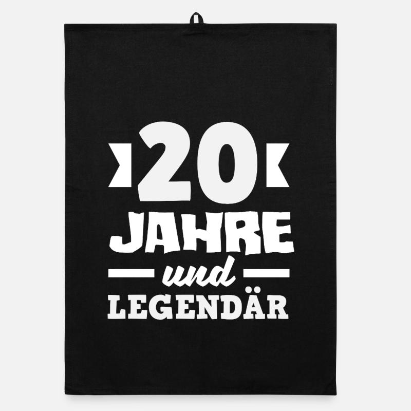 Drôle de cadeau d’anniversaire 20 ans - Torchon bio - noir