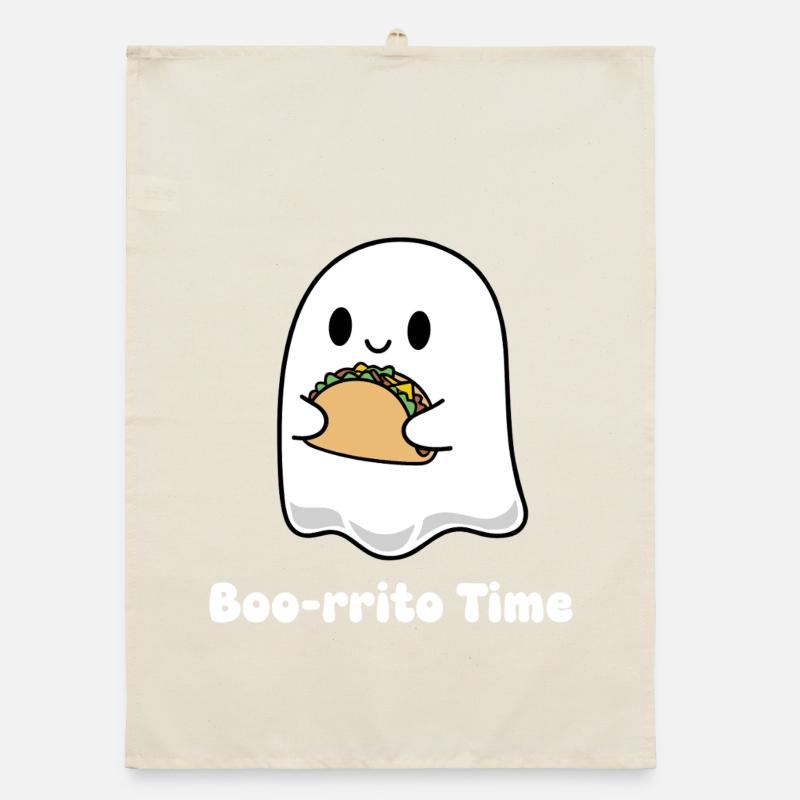 Boorito Taco Ghost Organic dish towel