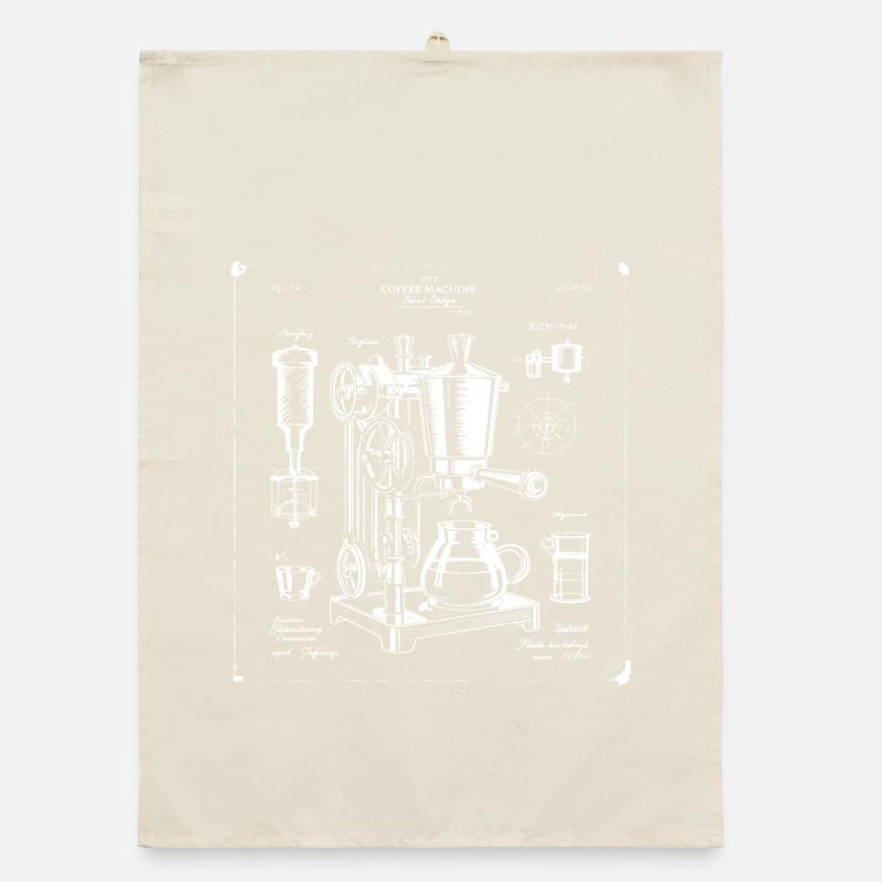 plan de machine à expresso rétro Torchon bio