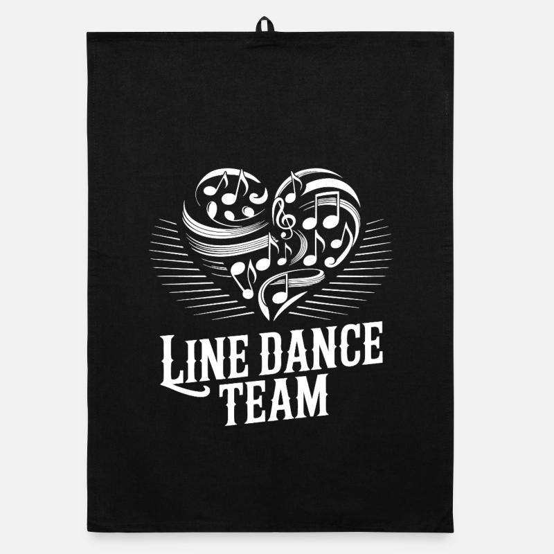 Heart Shape Line Dance Team Sheet Music Organic dish towel