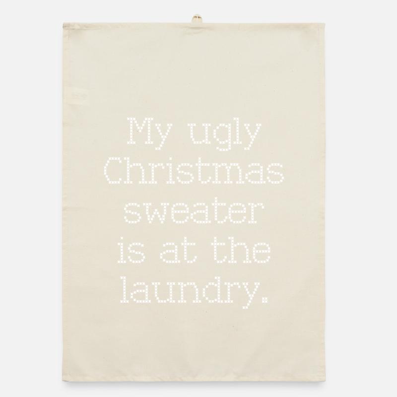 Lustiger Weihnachtspullover  Organic Geschirrtuch