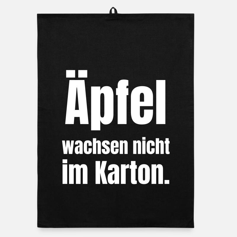 Äpfel wachsen nicht im Karton Organic Geschirrtuch