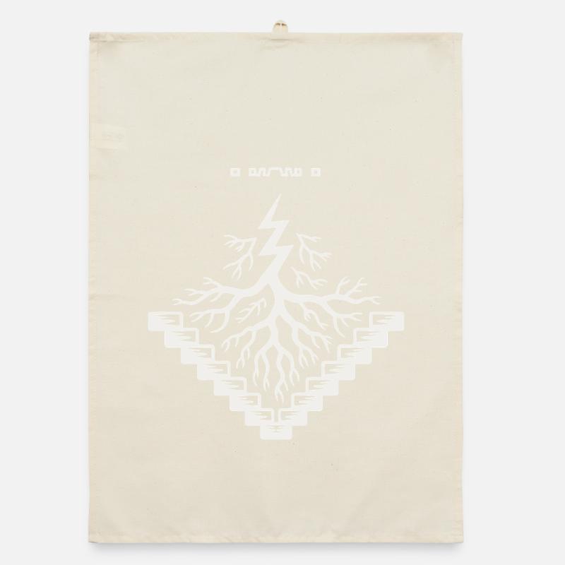 Rooted Staircase Tree Organic dish towel
