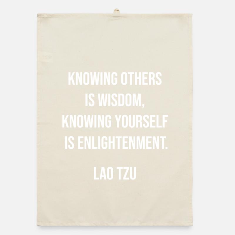 Lao Tzu Insight: Knowing Others, Self Organic dish towel