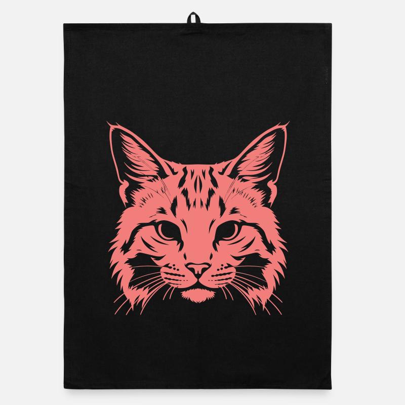 Silhouette de tête de chat Torchon bio