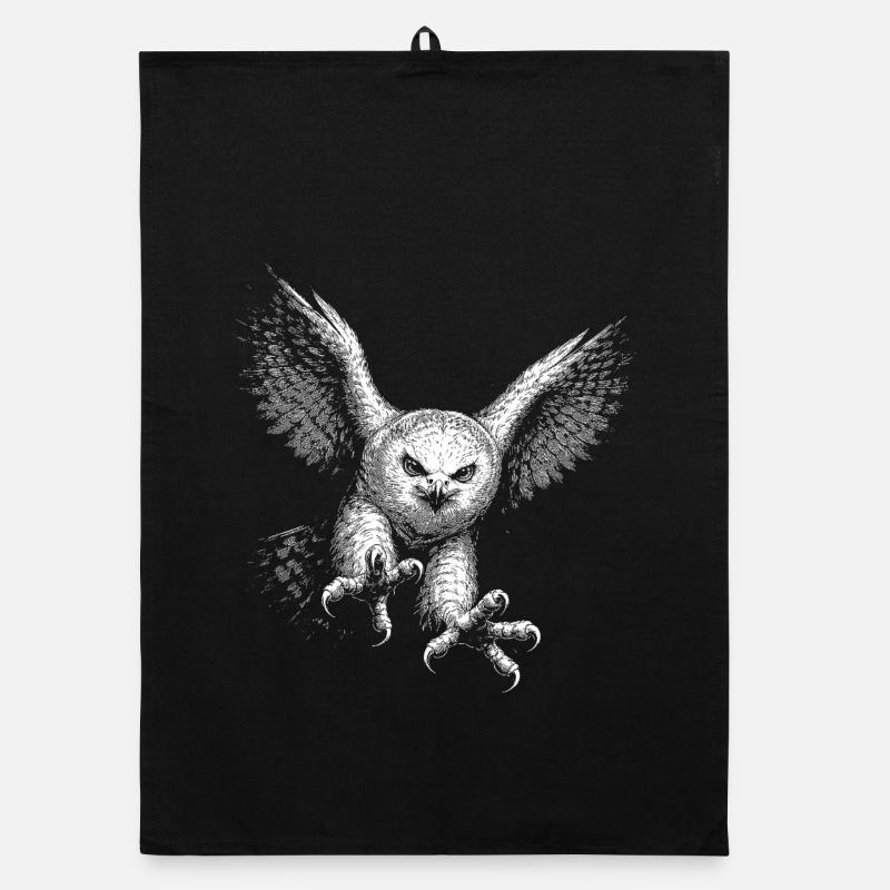 Snowy owl Organic dish towel