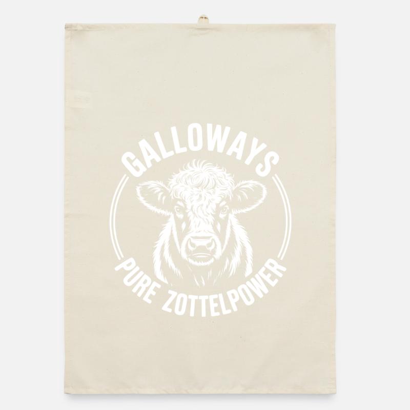 Galloway Beef Head Organic dish towel