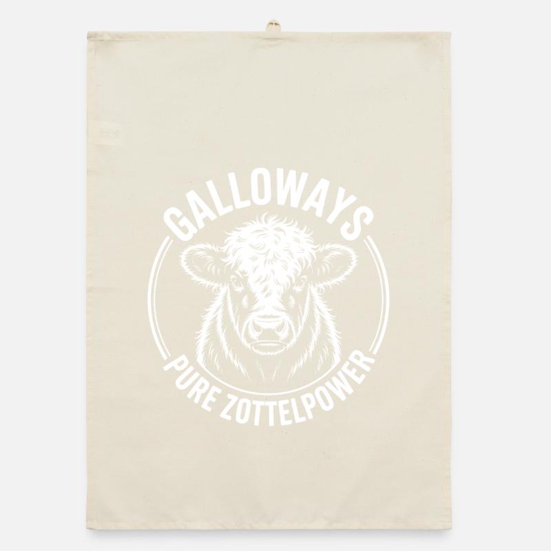 Galloway Beef Head Organic dish towel