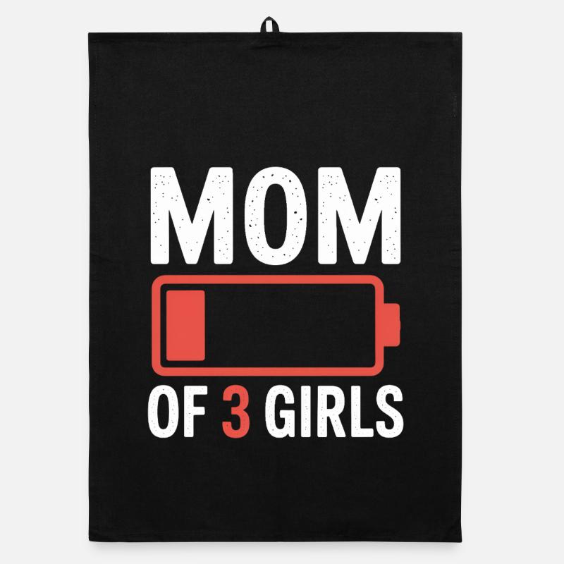 Logo de la batterie de la mère de trois filles Torchon bio