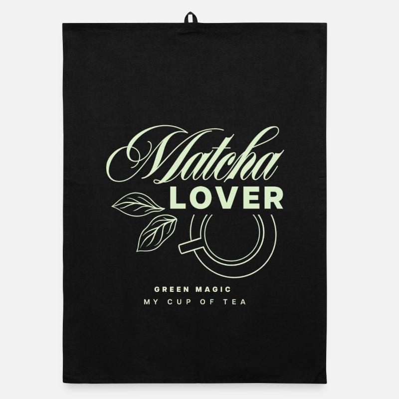 Matcha Liebhaber Tee Design Organic Geschirrtuch