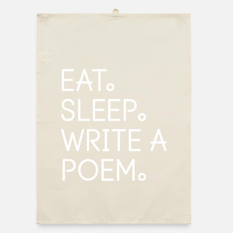 Eat Sleep Write a Poem Organic dish towel