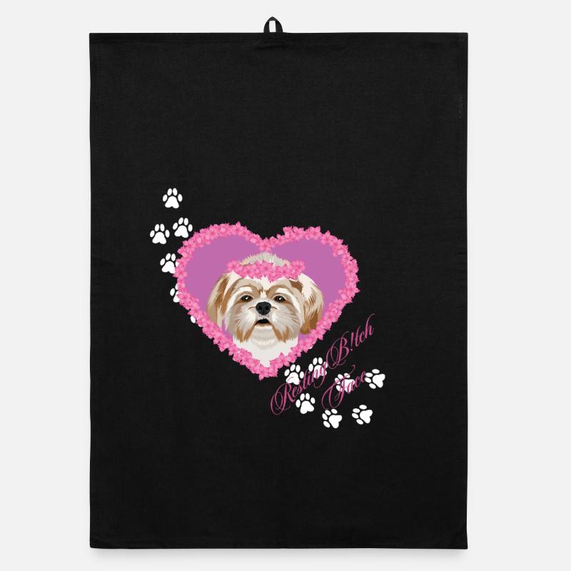 Visage de au repos Shih Tzu Torchon bio