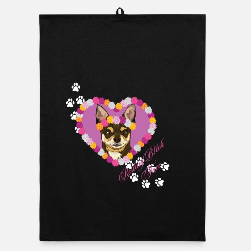 Resting B!tch Face Chihuahua Organic dish towel