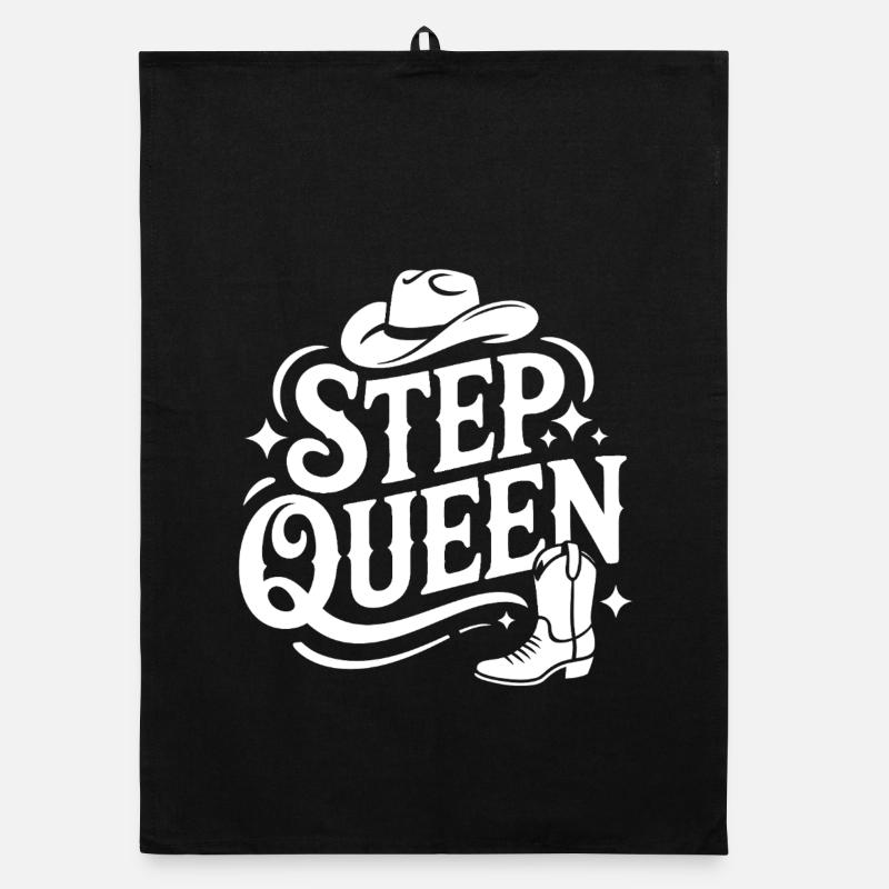 Step Queen Line Dance Western Look Organic Geschirrtuch