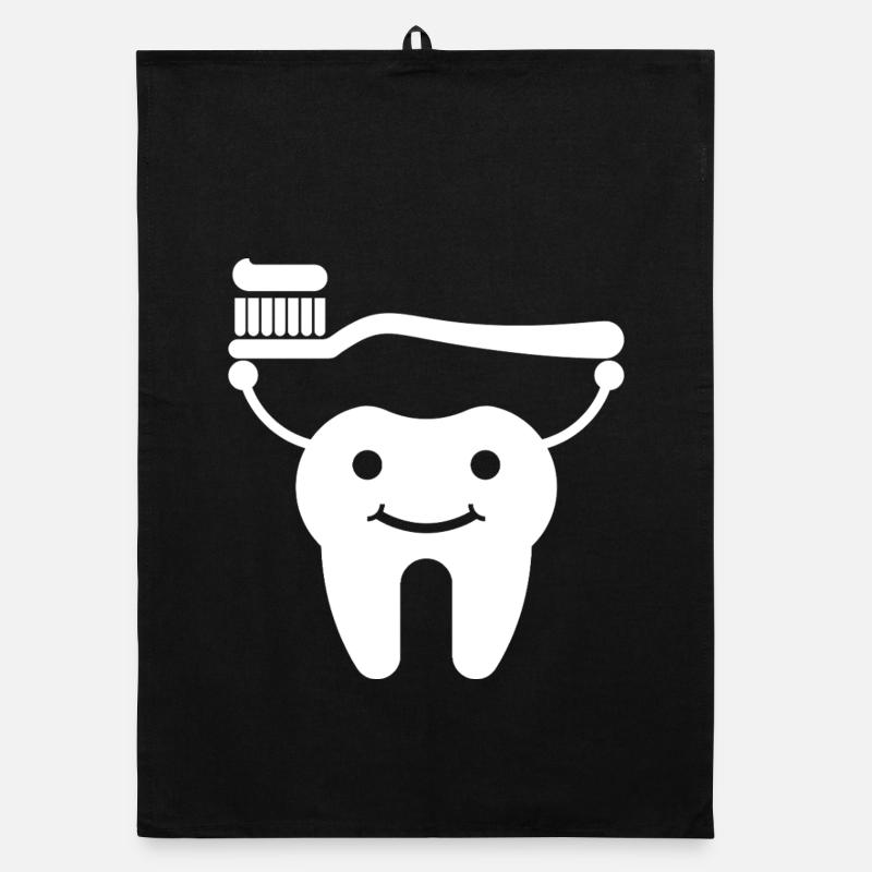 Dent avec brosse à dents et dentifrice Torchon bio