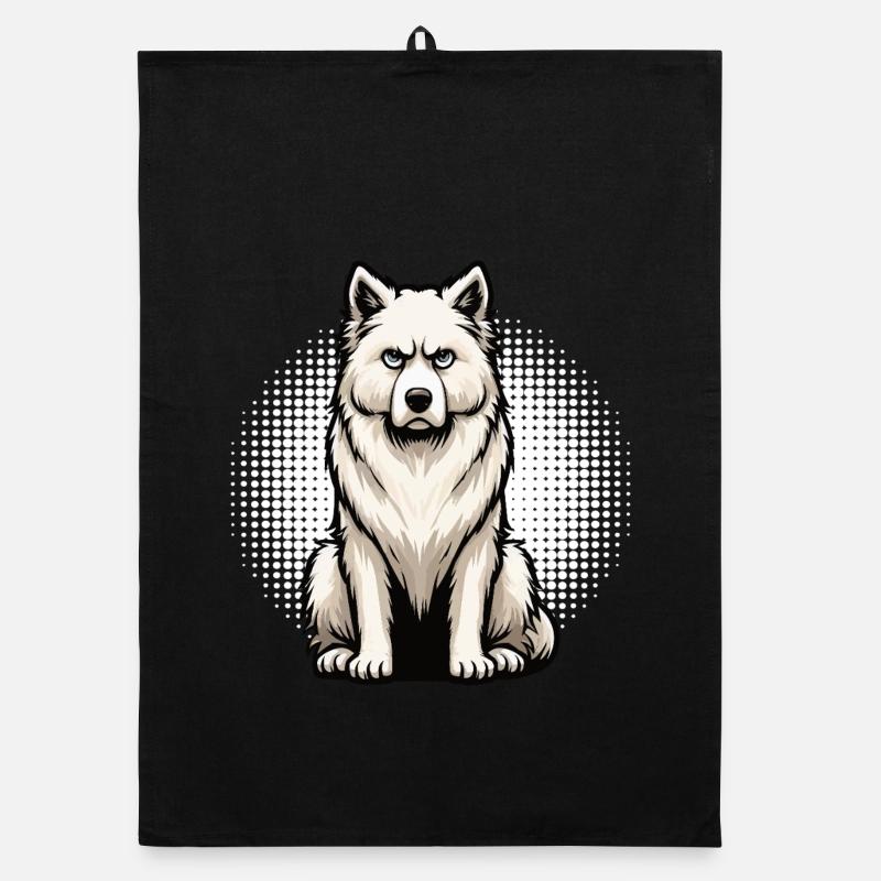White Shepherd Shepherd Shepherd Dogs Organic dish towel