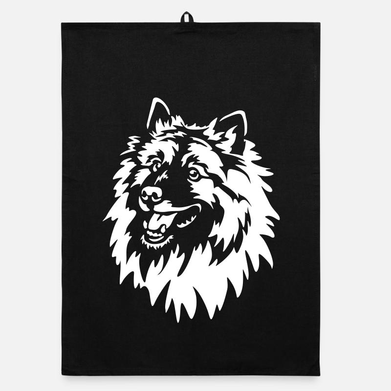 Tête Wolfsspitz « Black Edition » Torchon bio