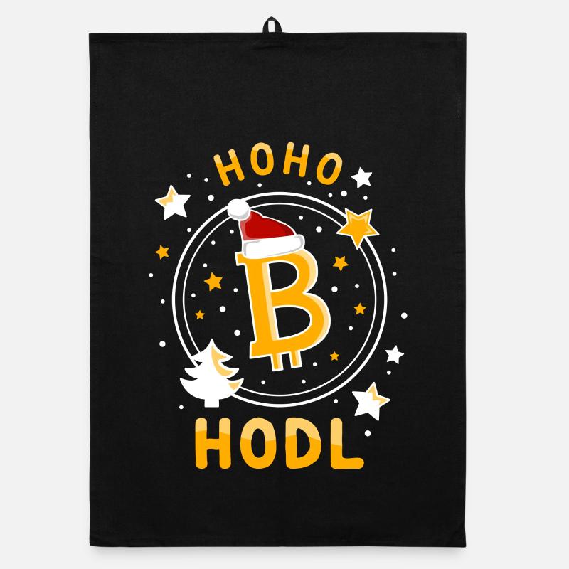 Bitcoin for Christmas Hoho Hodl BTC Organic dish towel
