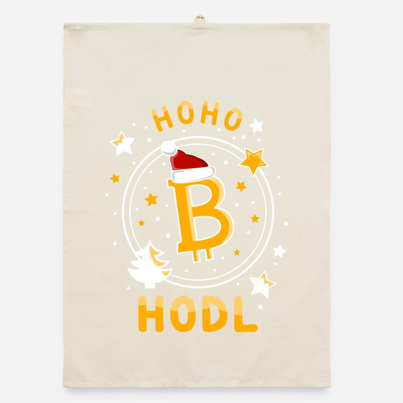 Bitcoin pour Noël Hoho Hodl BTC Torchon bio