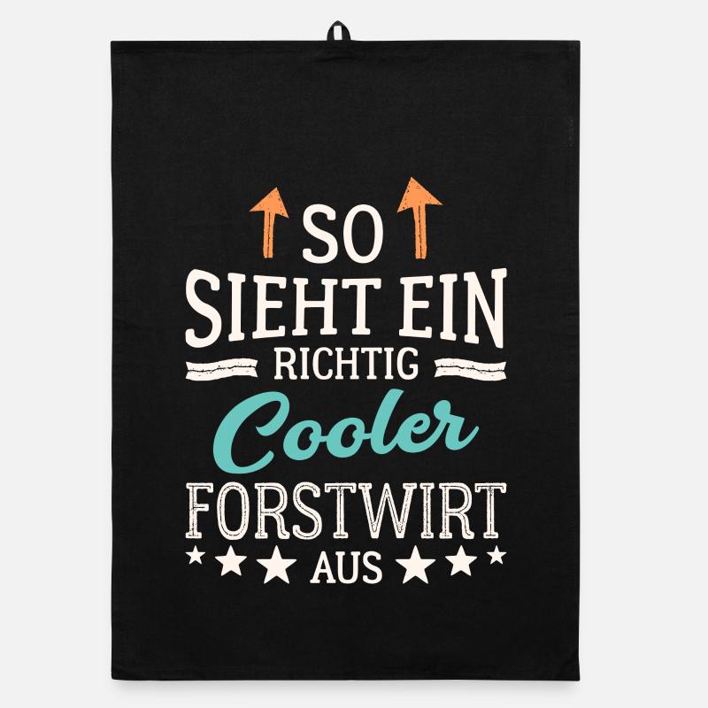 So sieht ein richtig cooler Forstwirt aus Organic Geschirrtuch
