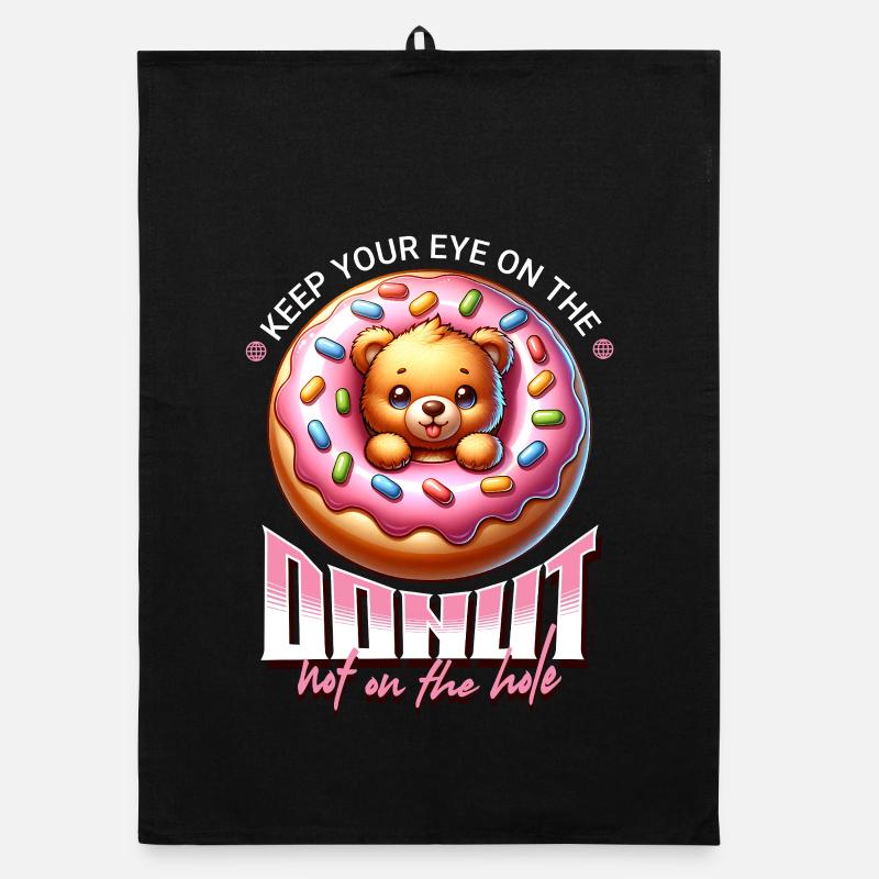Motif d’ours donuts avec glaçage Torchon bio