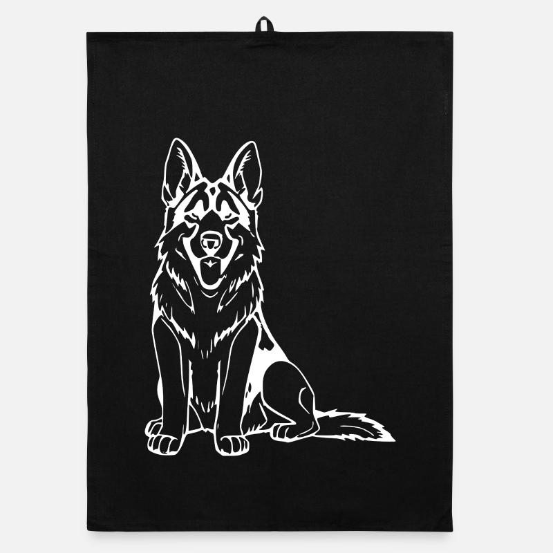 Schäferhund Hunde T-shirt Geschenk Organic Geschirrtuch