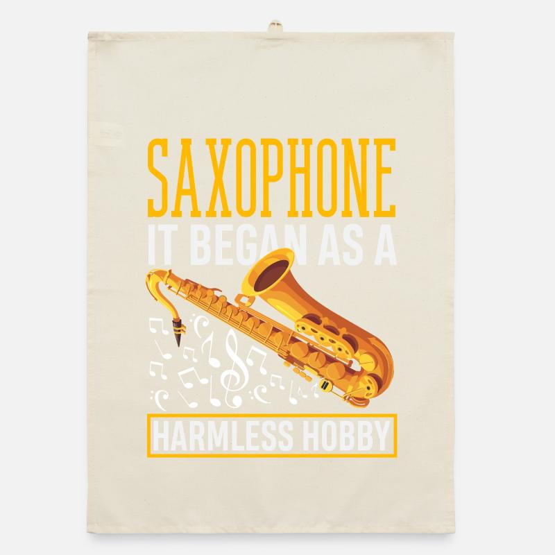 Saxophone Organic dish towel