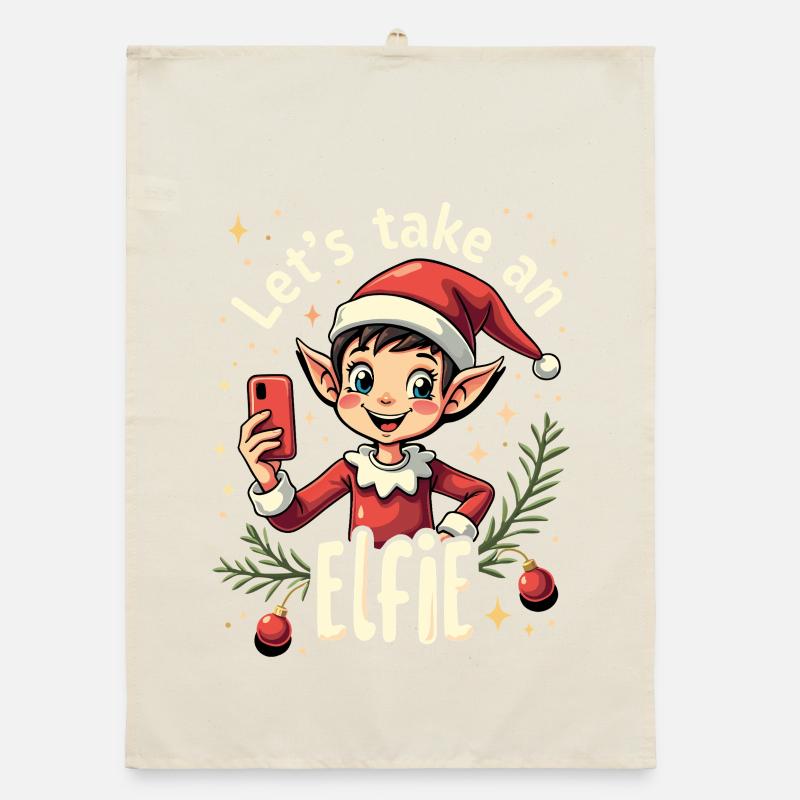 Let's take an elfie Organic dish towel