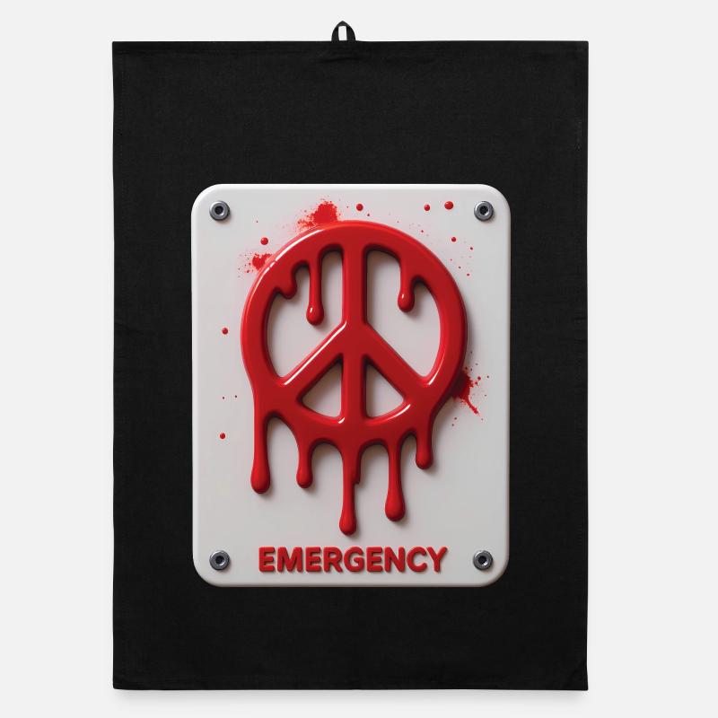 FRIEDENSNOTFALL #1 – Frieden & Liebe Organic Geschirrtuch