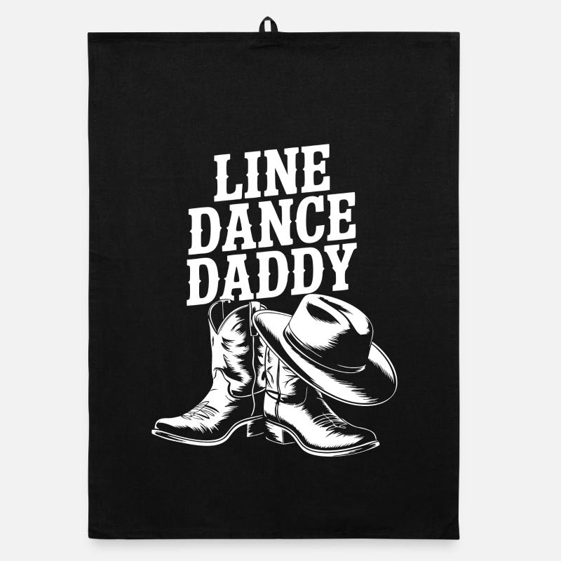 Line Dance Daddy Boots - Økologisk viskerklud - sort