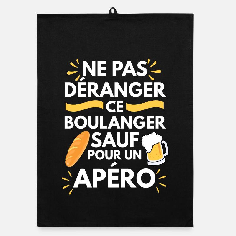Baker Men's Aperitif Humour Gift Idea Funny Beer Torchon bio