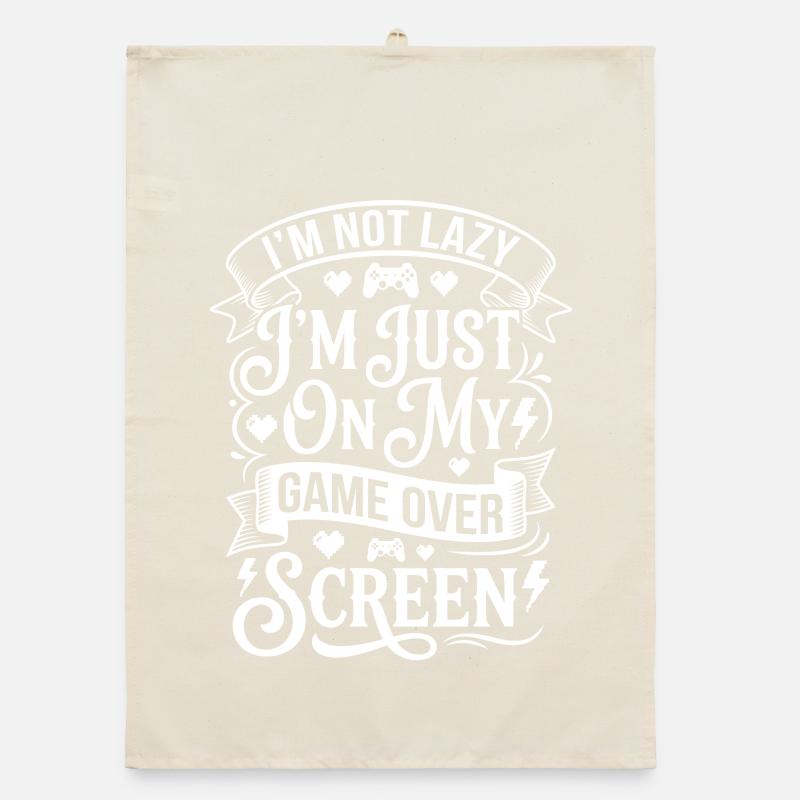 I'm not lazy, just in the Game Over Screen Organic dish towel