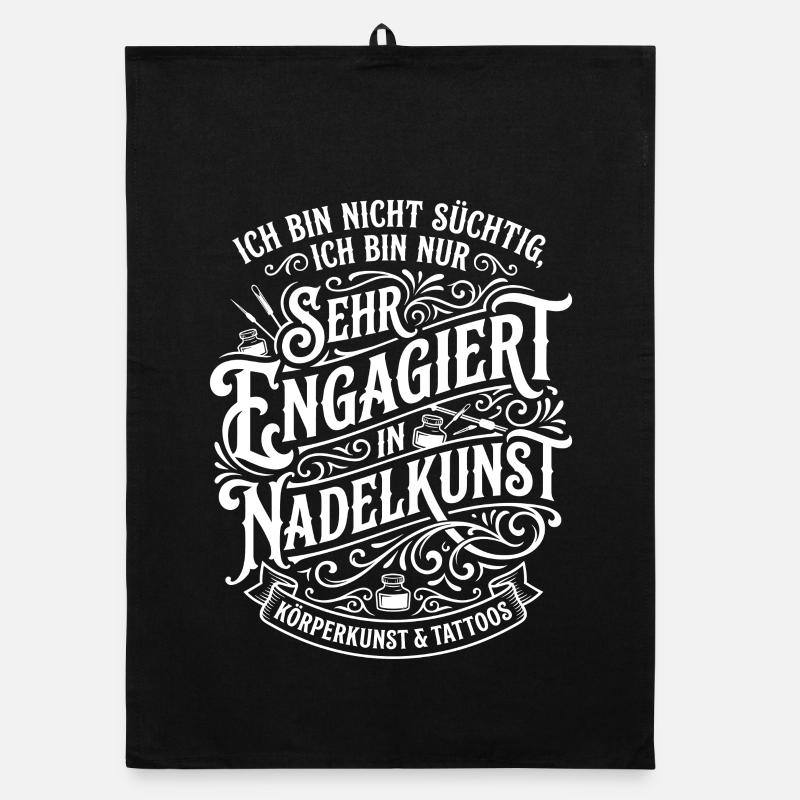 Engagiert in Nadellkunst Organic Geschirrtuch
