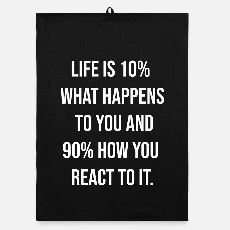 Reaction Power Quote Typography Organic dish towel