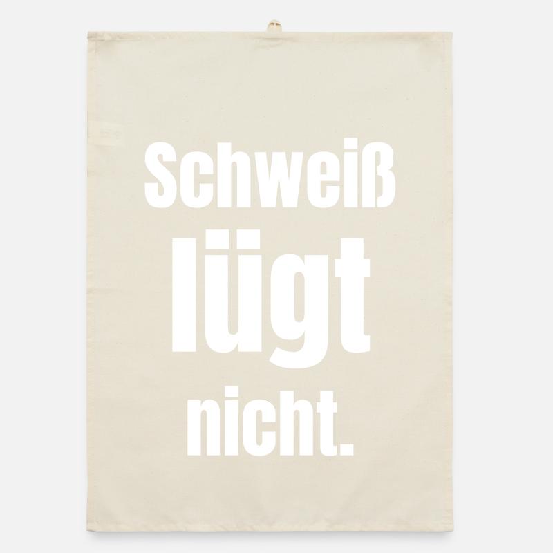 Sweat doesn't lie. Organic dish towel