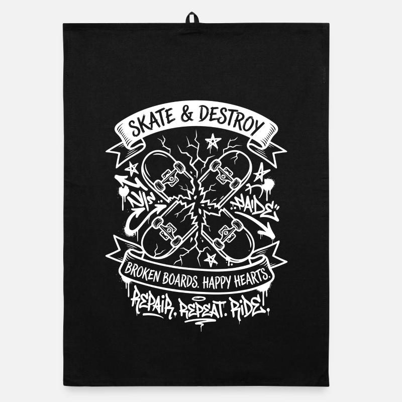 Skate and Destroy Organic dish towel