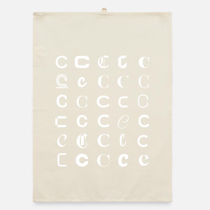 Typographie Ensemble de monogrammes de Glyphes C Torchon bio