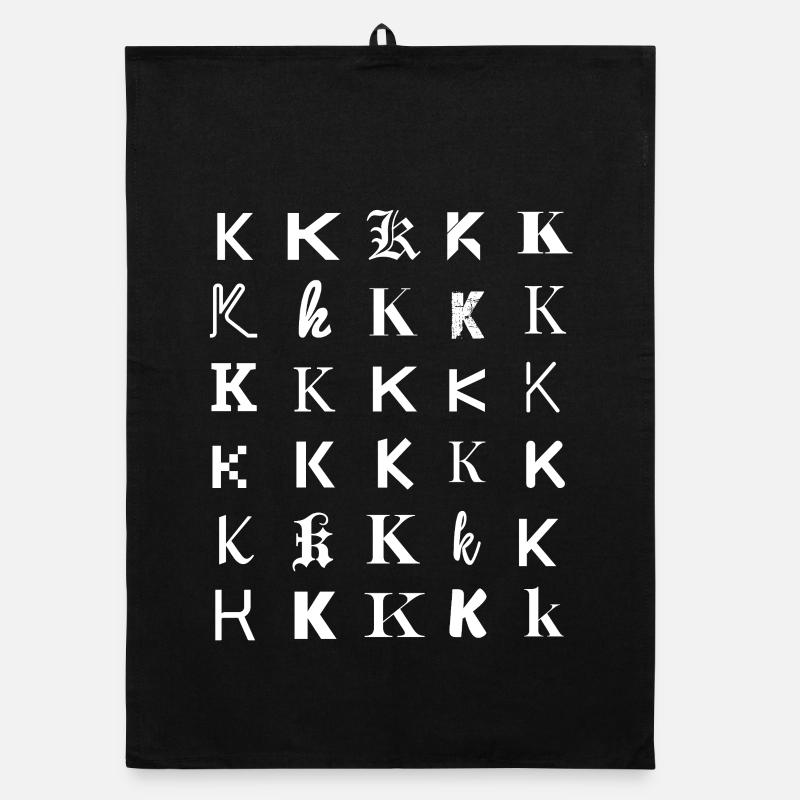 K-Monogramm-Mosaik Organic Geschirrtuch