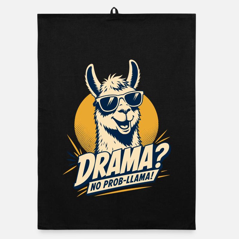 Drama No Prob Llama Humor Organic Geschirrtuch