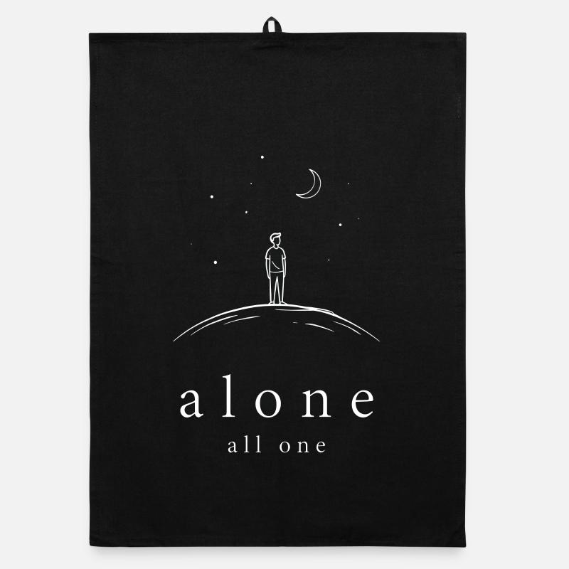 Seul/Tous Un : Conception philosophique minimaliste Torchon bio
