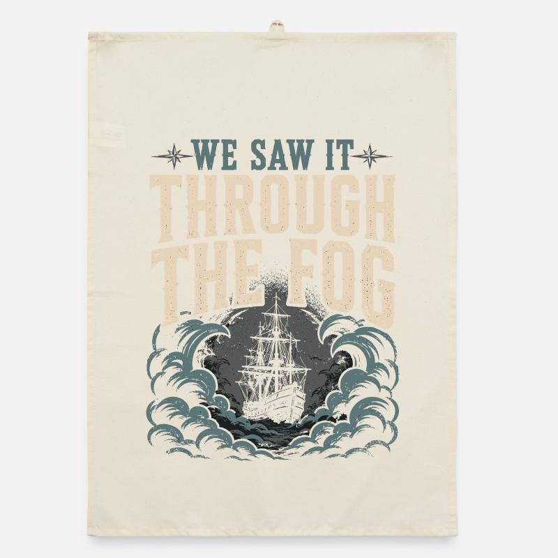 Ghost Ship Cursed Ship Maritime Spirit Organic dish towel